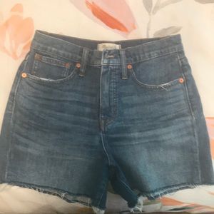 Madewell denim high rise shorts